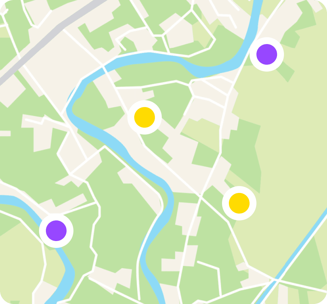 Interaktywna mapa poszukiwań nieruchomości